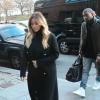 Kim Kardashian et son fiancé Kanye West à New York, le 25 novembre 2013.