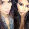 Combat de duck face entre Nabilla et Kim Kardashian sur Instagram