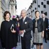 La princesse Victoria de Suède prenait part, avec son père le roi Carl XVI Gustaf et sa mère la reine Silvia, à une conférence environnementale le 23 novembre 2013 à Stockholm