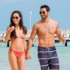 Exclusif - Jesse Metcalfe et sa fiancée Cara Santana se détendent à Cancun, le 29 novembre 2013.