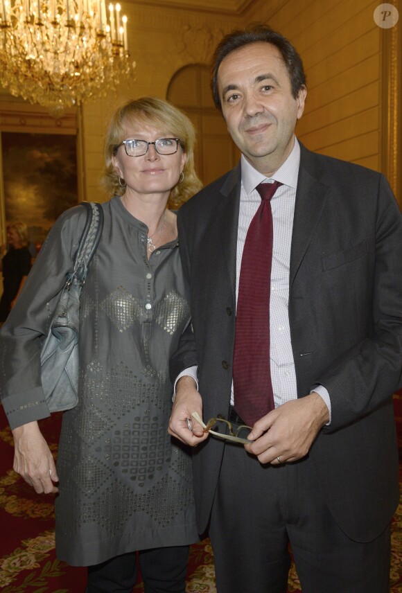 Exclusif - Claude Chirac et son mari Frederic Salat-Baroux à l'Elysee à Paris le 21 novembre 2013.