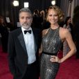 George Clooney et Stacy Keibler lors des Oscars à Los Angeles, le 24 février 2013.