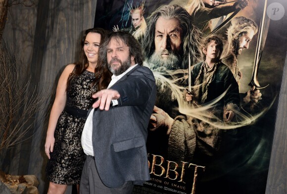 Peter Jackson et sa fille Katie Jackson lors de l'avant-première du film Le Hobbit : La désolation de Smaug, à Los Angeles le 2 décembre 2013