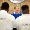 Le prince William avait bien besoin de coachs au Westway Sports Centre, dans North Kensington à Londres, le 4 décembre 2013 pour soutenir le programme Coach Core de la Fondation Duc et Duchesse de Cambridge et Prince Harry.