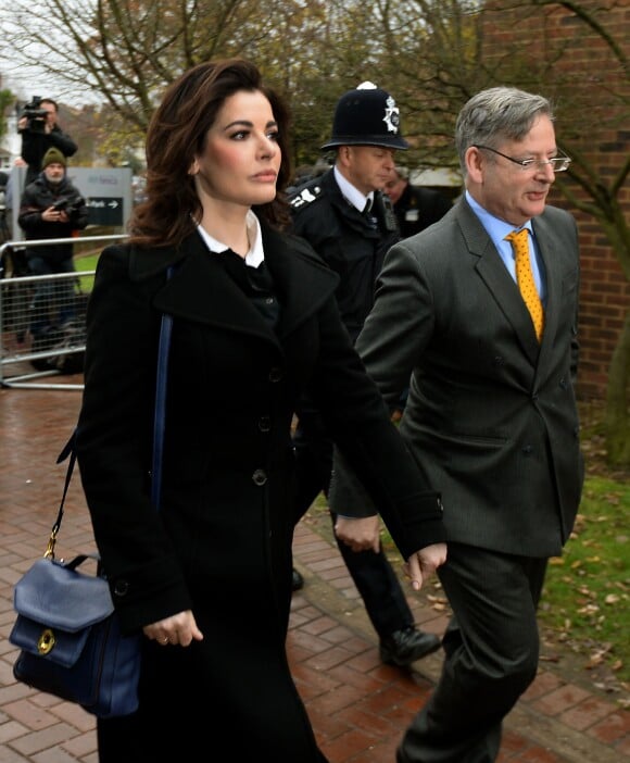 Nigella Lawson arrive devant la Cour de Londres le 4 décembre 2013.