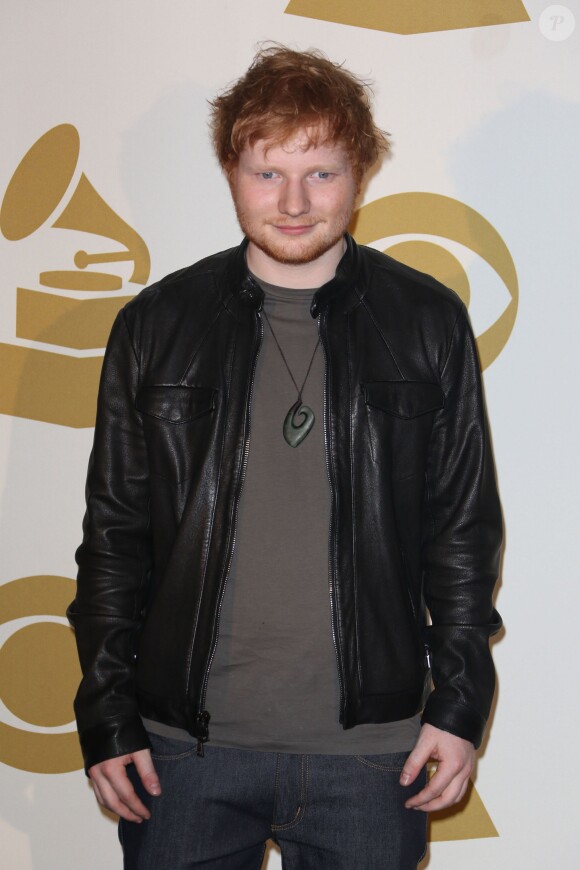 Ed Sheeran assiste au concert de nominations des 56e Grammy Awards au Nokia Theater L.A. Live. Los Angeles, le 6 décembre 2013.