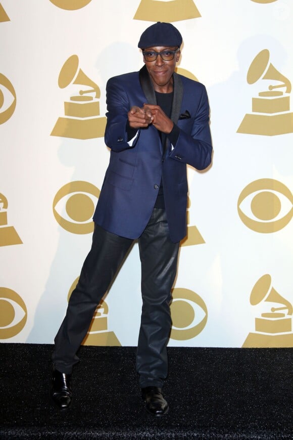 L'animateur télé Arsenio Hall assiste au concert de nominations des 56e Grammy Awards au Nokia Theater L.A. Live. Los Angeles, le 6 décembre 2013.