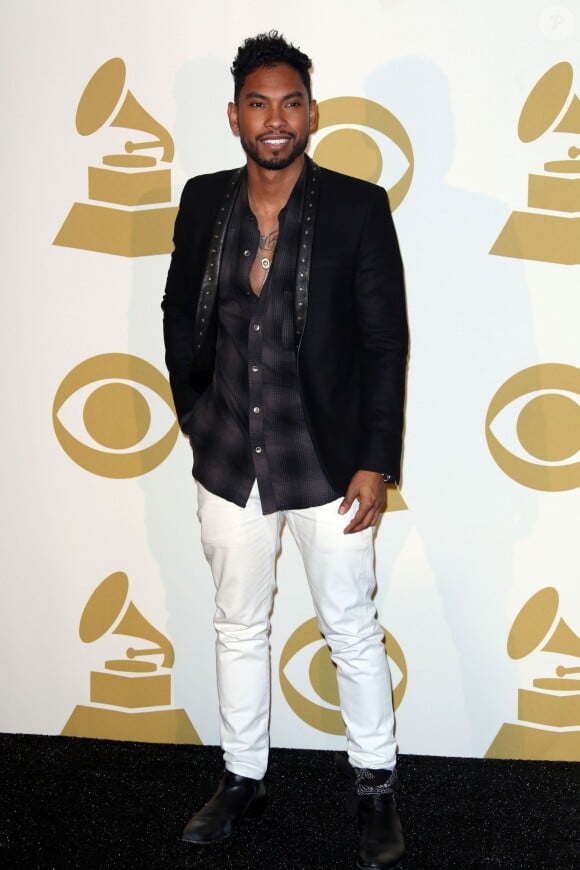 Miguel assiste au concert de nominations des 56e Grammy Awards au Nokia Theater L.A. Live. Los Angeles, le 6 décembre 2013.