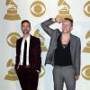 Ryan Lewis et Macklemore assistent au concert de nominations des 56e Grammy Awards au Nokia Theater L.A. Live. Los Angeles, le 6 décembre 2013.