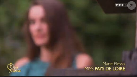 Marie Plessis, Miss Pays de Loire : Portrait lors de l'élection Miss France 2014 sur TF1, en direct de Dijon, le 7 décembre 2013