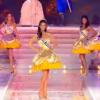 Les 11 dernières Miss régionales défilent sur le thème de La Belle et la Bête accompagnées des membres de la troupe de la comédie musicale La Belle et la Bête lors de l'élection Miss France 2014 sur TF1, en direct de Dijon, le 7 décembre 2013