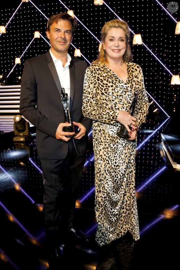 Catherine Deneuve et François Ozon lors de la 26e édition des "European Film Awards" à Berlin, le 7 décembre 2013