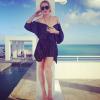 Lindsay Lohan profite de Miami au Shore Club Hotel.