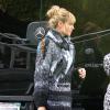 Heidi Klum se rend en famille à la patinoire de Culver City le dimanche 8 décembre 2013. Le top porte un pull large pour dissimuler son ventre. Les rumeurs la voudraient enceinte de son 5e enfant