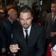 Leonardo DiCaprio à l'avant-première mondiale du film Le Loup de Wall Street au cinéma Gaumont Opéra à Paris le 9 décembre 2013.