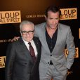 Martin Scorsese et Jean Dujardin à l'after-party du Loup de Wall Street au Palais Brongniart, Paris, le 9 décembre 2013.