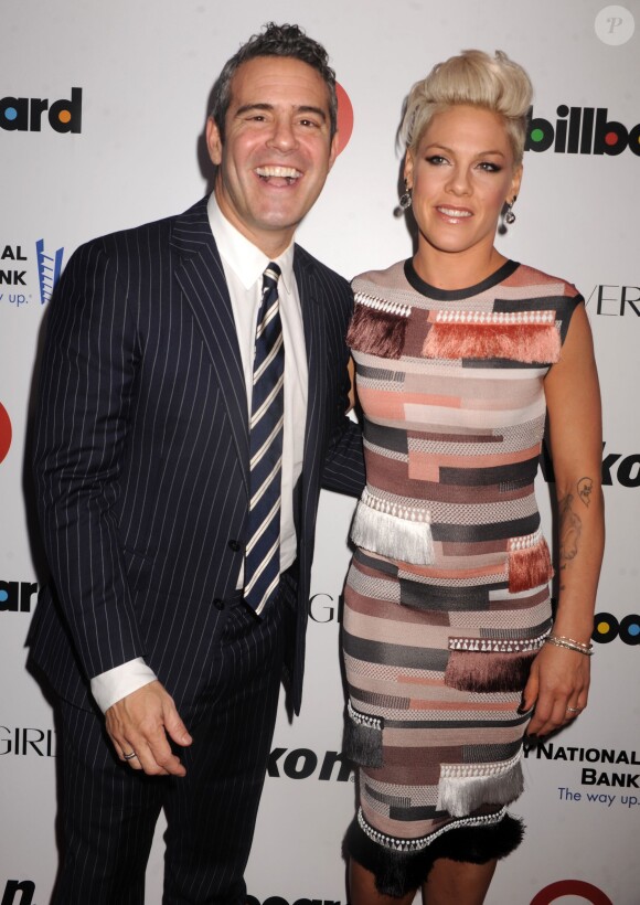 Andy Cohen et Pink lors de la soirée "Billboard Annual Women in Music" à New York City, le 10 décembre 2013.