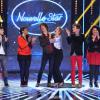 Yseult, Mehdi, Claudia, Alvaro, Leopoldine, Mathieu, Julie et Dana sur le  prime de la Nouvelle Star 2014, le 12 décembre 2013.