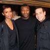 Exclusif - Sonia Rolland, Djibril Cissé, Benjamin Morgaine à l'inauguration de la boutique éphémère Mr Lenoir, marque du footballeur, à la Galerie RTR à Paris, le 13 decembre 2013.