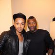 Exclusif - Djibril Cissé, Waly Dia à l'inauguration de la boutique éphémère Mr Lenoir, marque du footballeur, à la Galerie RTR à Paris, le 13 decembre 2013.