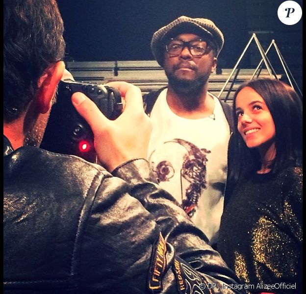 Alizée et Will.i.am en pleine préparation de leur duo sur Scream and shout, le samedi 14 décembre à Cannes pour les 15e NRJ Music Awards.