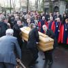 Obsèques de Jean-Louis Foulquier au cimetière de Montmartre à Paris le 14 décembre 2013.