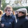 Alain Souchon et Laurent Voulzy aux obsèques de Jean-Louis Foulquier au cimetière de Montmartre à Paris le 14 décembre 2013.