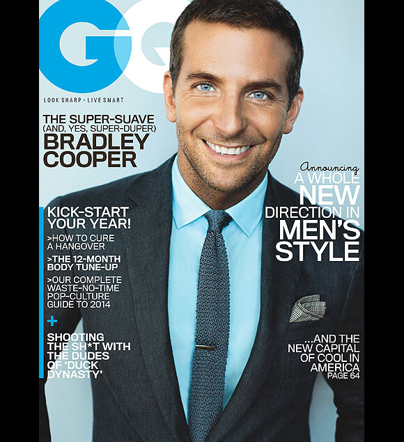 Bradley Cooper en couverture du magazine GQ édition américaine (janvier 2014)