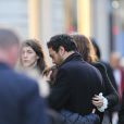Charlotte Gainsbourg et Roman de Kermadec (Fils de Kate Barry) aux obsèques de Kate Barry en l'église Saint-Roch à Paris. Le 19 decembre 2013