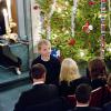 Le prince Haakon de Norvège et la princesse Mette-Marit assistaient le 24 décembre 2013 avec leurs enfants la princesse Ingrid Alexandra et le prince Sverre Magnus à la messe de Noël conduite par le pasteur Erik Haualand en l'église d'Uvdal