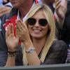 Maria Sharapova applaudit son compagnon Grigor Dimitrov à Wimbledon à Londres, le 27 juin 2013