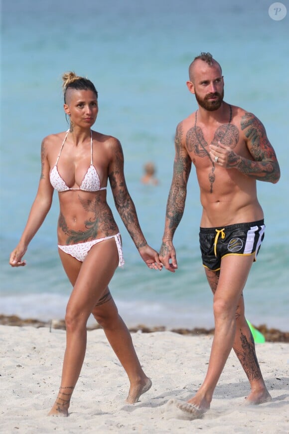 Raul Meireles et sa femme Ivone à Miami le 17 juin 2013
