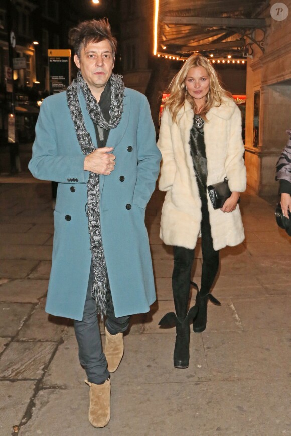 Jamie Hince et Kate Moss à Londres, le 13 mars 2013.