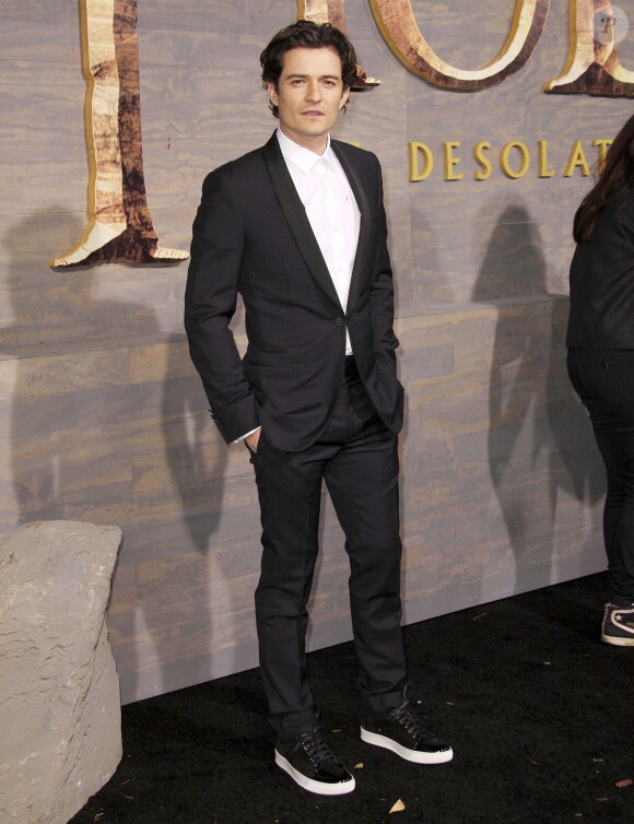 Orlando Bloom, tout en Lanvin à l'avant-première du film The Hobbit : The Desolation of Smaug à Los Angeles. Le 2 décembre 2013.