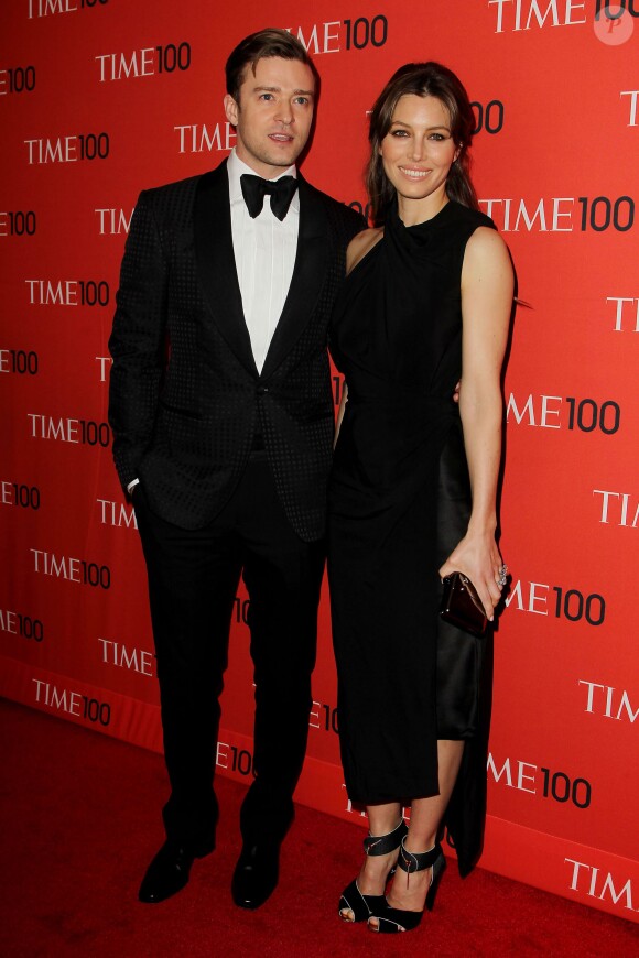 Justin Timberlake et Jessica Biel lors de la soirée TIME 100 organisée par le magazine TIME à New York. Le 23 avril 2013.