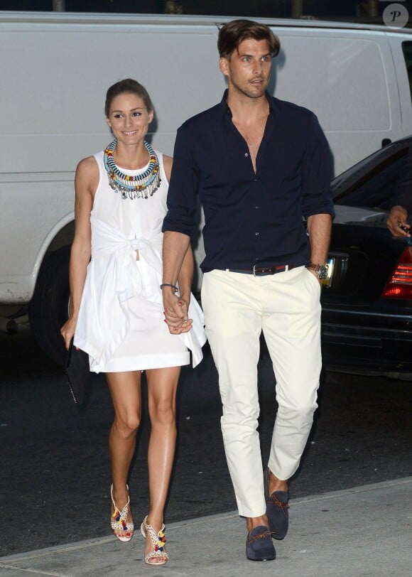 Olivia Palermo et Johannes Huebl se rendent à l'avant-première du film Red 2 à New York. Le 16 juillet 2013.