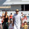 Nicole Richie, Joel Madden et leurs deux enfants Harlow et Sparrow en vacances à Saint-Tropez, le 24 juillet 2013.