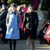 La princesse Beatrice d'York et la princesse Eugenie d'York à la messe de Noël à l'église St Mary Magdalene à Sandringham, le 25 décembre 2013.