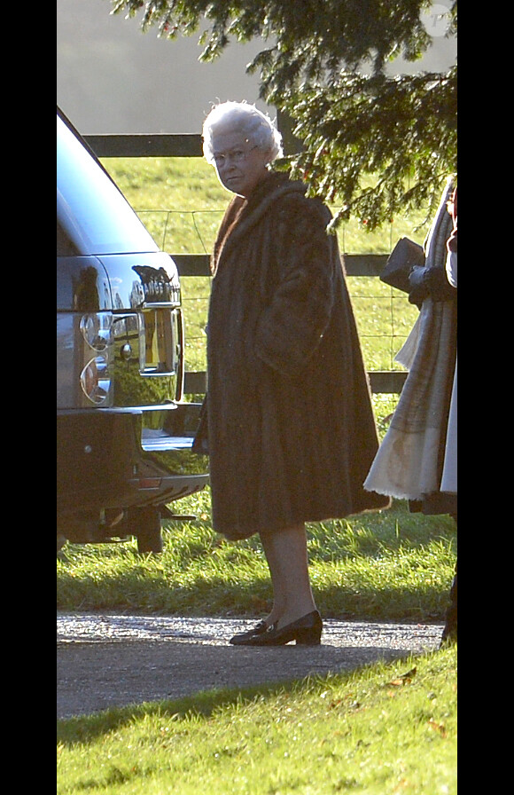 La reine Elisabeth II à Sandringham, le 25 décembre 2013.