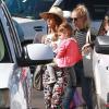 Jessica Alba et son mari Cash Warren avec leurs filles Haven et Honor à Los Cabos au Mexique, le 28 décembre 2013.