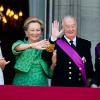 La reine Paola et le roi Albert II de Belgique le 21 juillet 2013 lors de la Fête nationale