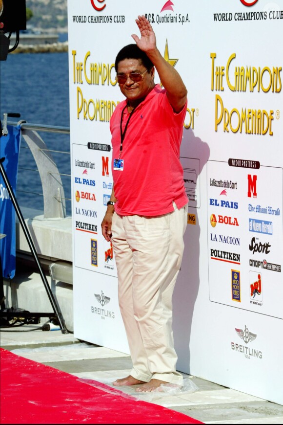 Eusébio sur la promenade des champions à Monaco, le 27 août 2003
