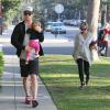 Chris Hemsworth et sa femme Elsa Pataky (enceinte) à Santa Monica, le 9 janvier 2014.