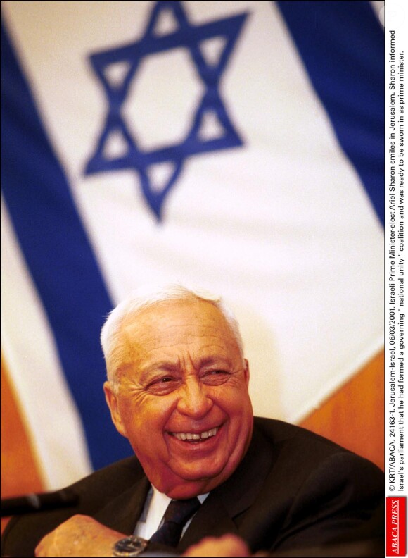 Ariel Sharon à Jérusalem le 6 mars 2001.