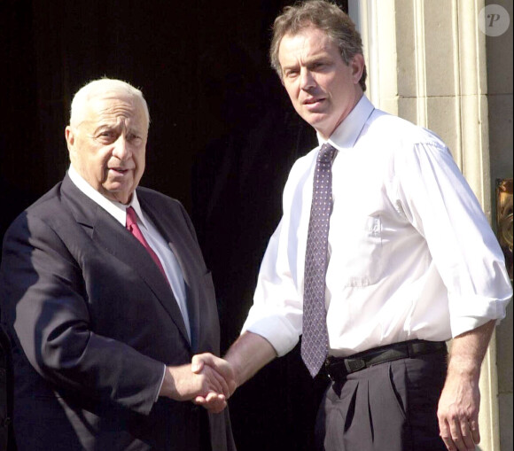 Tony Blair et Ariel Sharon à Londres