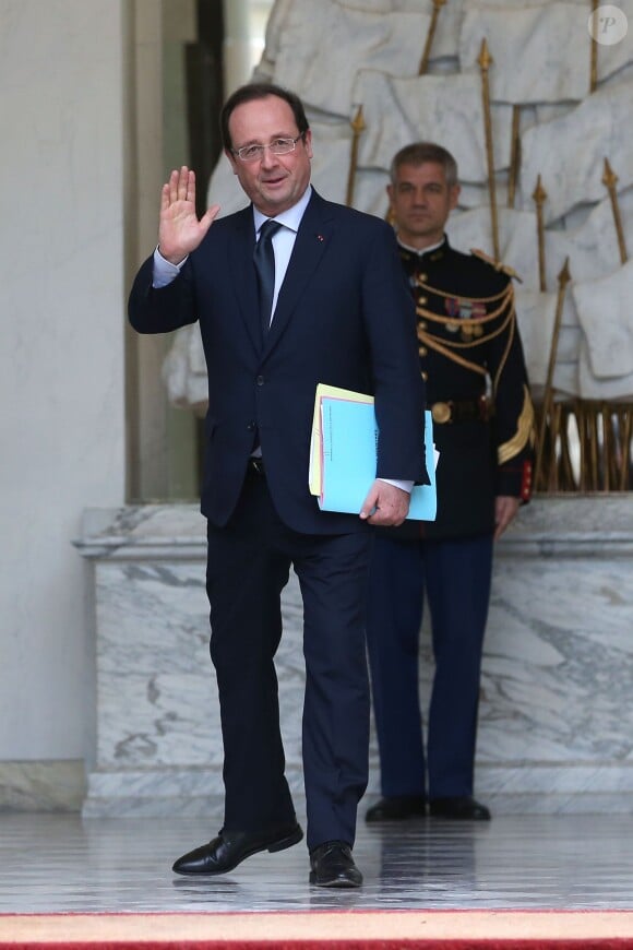 Francois Hollande, président de la République, au palais de l'Elysée à Paris le 23 Decembre 2013.