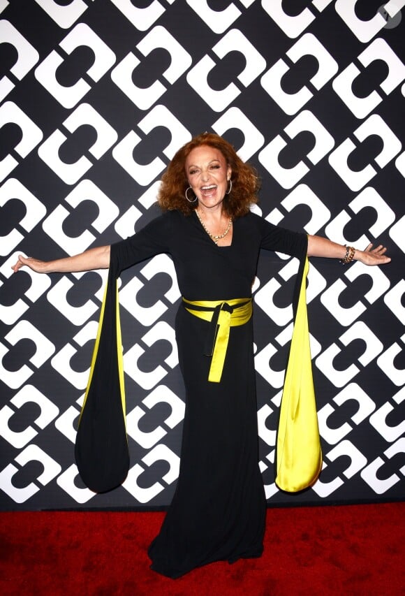 Diane Von Furstenberg au vernissage de son exposition "Journey of a Dress" à Los Angeles le 10 janvier 2014.