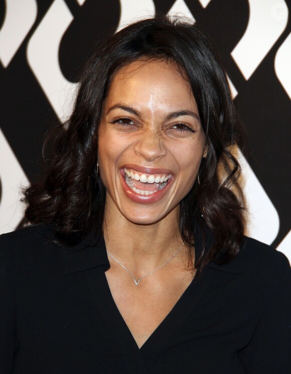 Rosario Dawson au vernissage de l'exposition "Journey of a Dress" consacrée à la créatrice Diane Von Furstenberg, à Los Angeles le 10 janvier 2014.