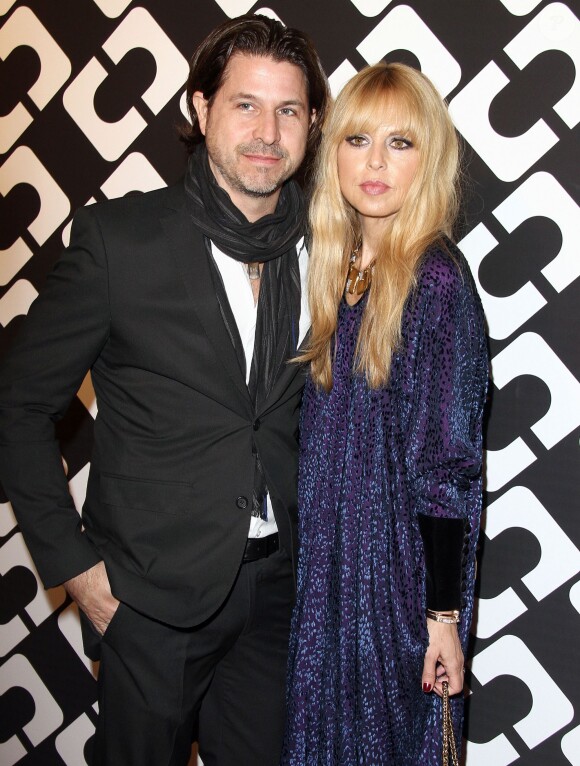 Rachel Zoe et son mari Rodger Berman au vernissage de l'exposition "Journey of a Dress" consacrée à la créatrice Diane Von Furstenberg, à Los Angeles le 10 janvier 2014.