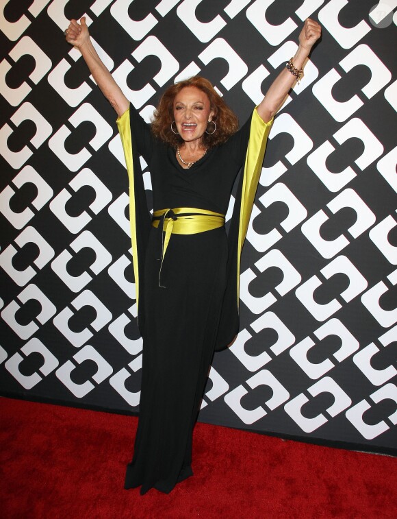 Diane Von Furstenberg au vernissage de son exposition "Journey of a Dress" à Los Angeles le 10 janvier 2014.